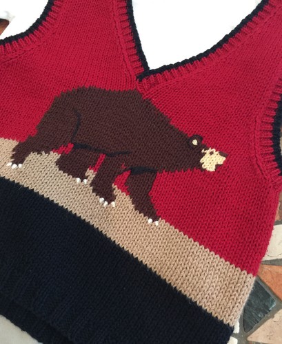 Marika Hahn Sweater Vest Tee & Tommy Hilfiger Pants BEAR Outfit boys 4 Holiday - Picture 3 of 8