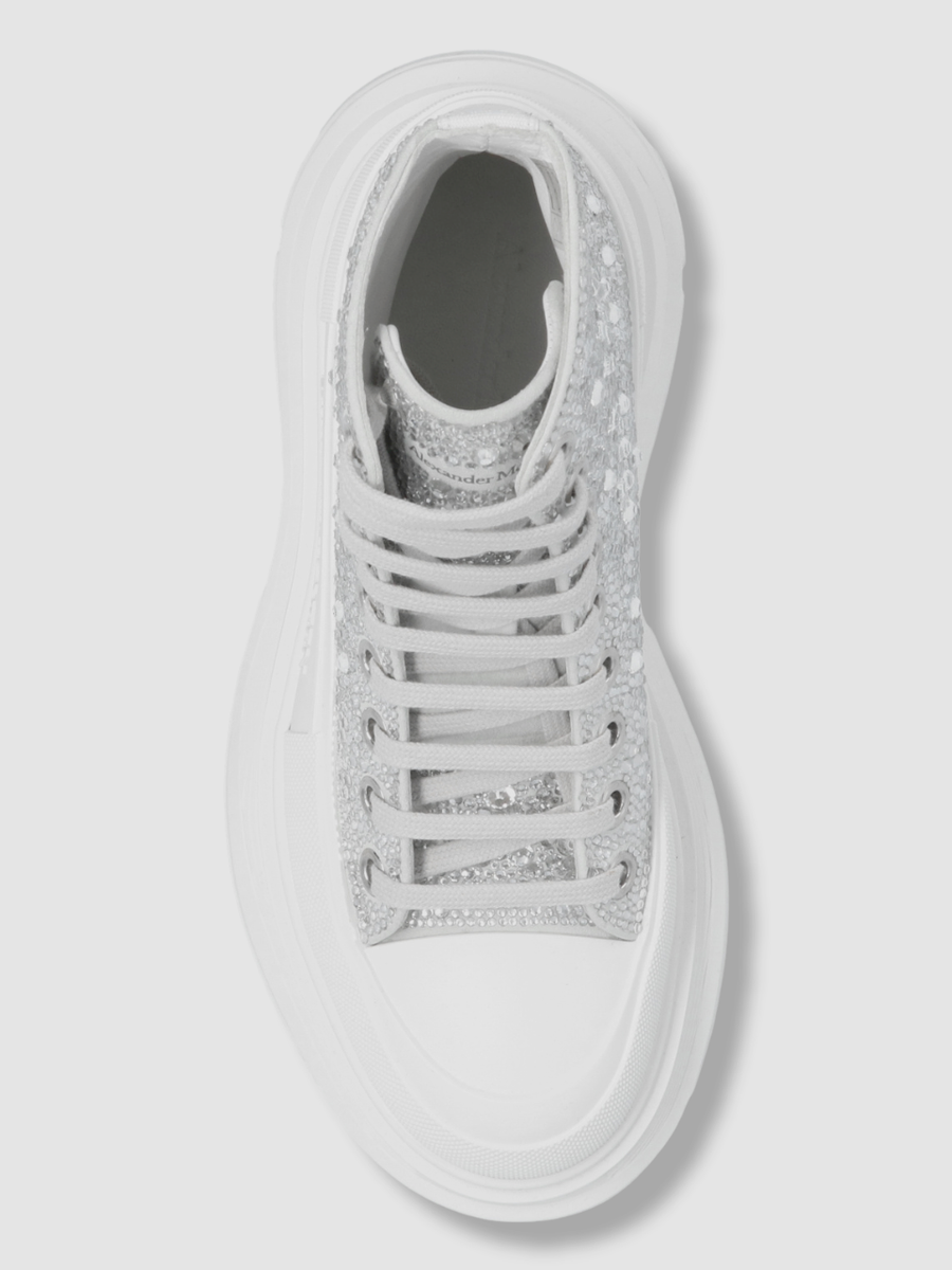 $1690 Alexander McQueen Men\'s Silver Crystal Tread Slick Boot Shoes Size 42 $1690 Alexander McQueen Men main image 3