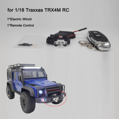 Electric Winch with Wireless Remote Controller for 1/18 Traxxas TRX4M RC Car