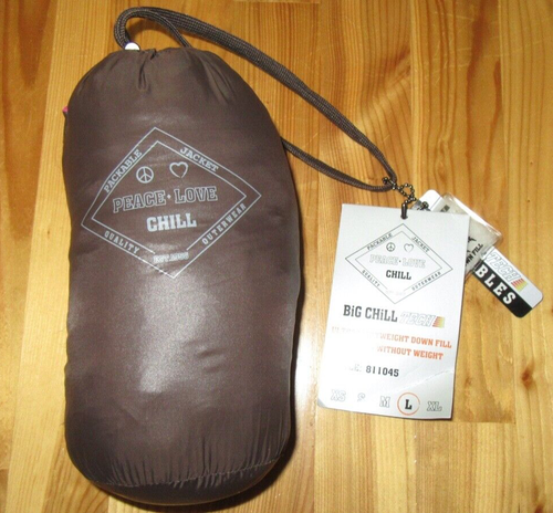 Big Chill Tech Coat NWT Brown L Down 600 Zip Packable Warmth w/o Weight Jacket - Picture 5 of 6