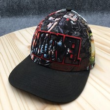 Marvel Universe Snapback Hat Mens Black OS Adjustable Flat Brim Embroidered Logo