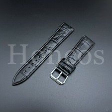 21MM LEATHER WATCH BAND STRAP FITS FOR MOVADO CHRONOGRAPH CIRCA 606576 BLACK