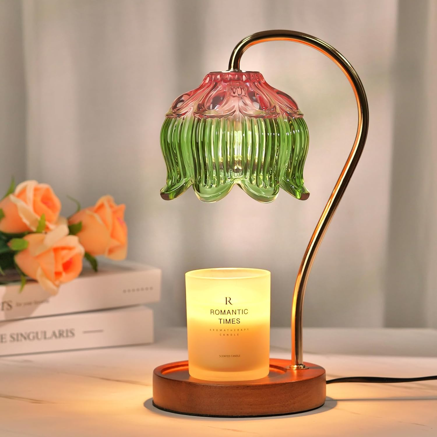 Glass Candle Warmer Lamp with Timer - Electric Wax Melter for Home & Gifts  