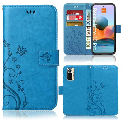Handy Tasche für Xiaomi Redmi Note 10 Pro / Pro Max Schutz Hülle Blumen Etui