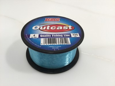 Zebco Outcast Fishing Line 4 lb. test, 700 yards, blue color
