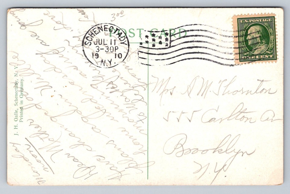 c1910 Trolley US 353 Gloversville Car State Street Schenectady New York