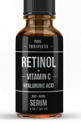 Retinol + Vitamin C & Hyaluronic Acid  Anti-Aging Fine line Wrinkle Serum