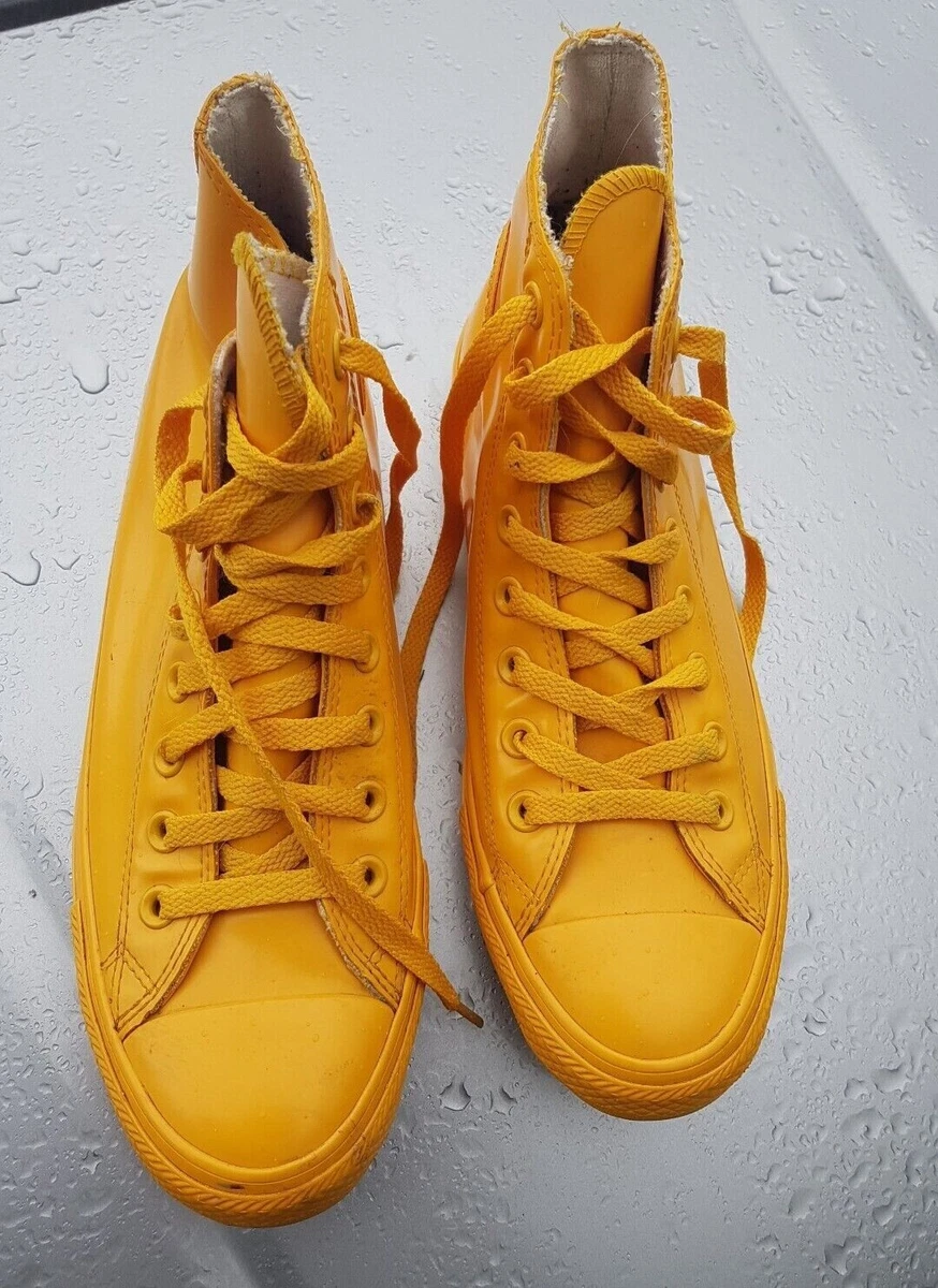 CONVERSE ALL STAR RETRO MONO YELLOW RUBBER HI TOP BASEBALL BOOTS
