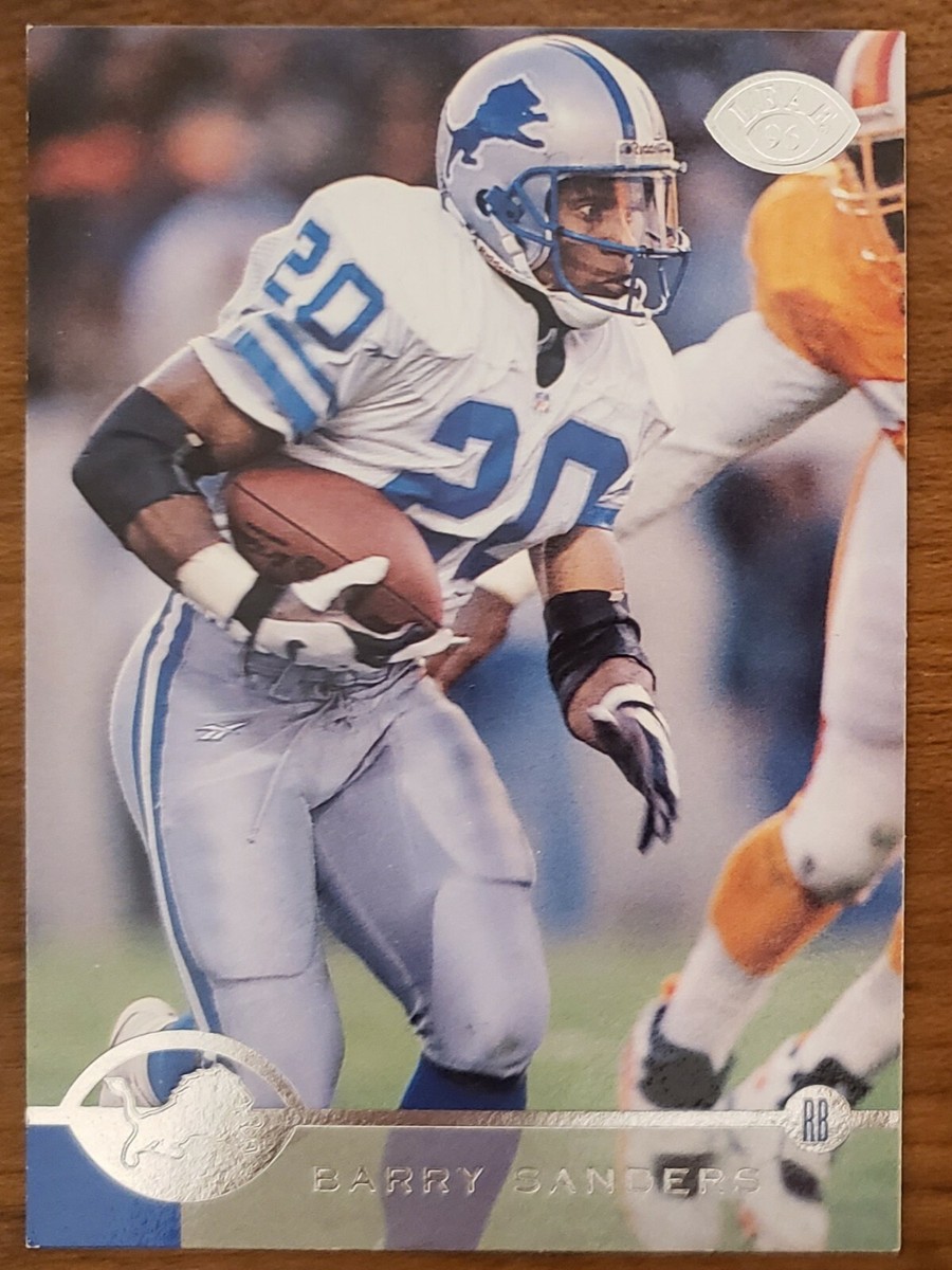 leaf NFL Barry Sanders 甲高 サイン インスクカード