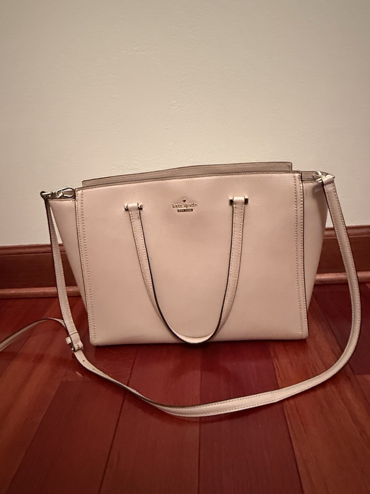 Kate spade New York Cream Medium Satchel Top Handle Crossbody Bag for Women  