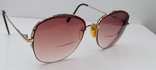 Vintage NW8006R Gold Red Oval Half-Rim Metal Sunglasses FRAMES ONLY