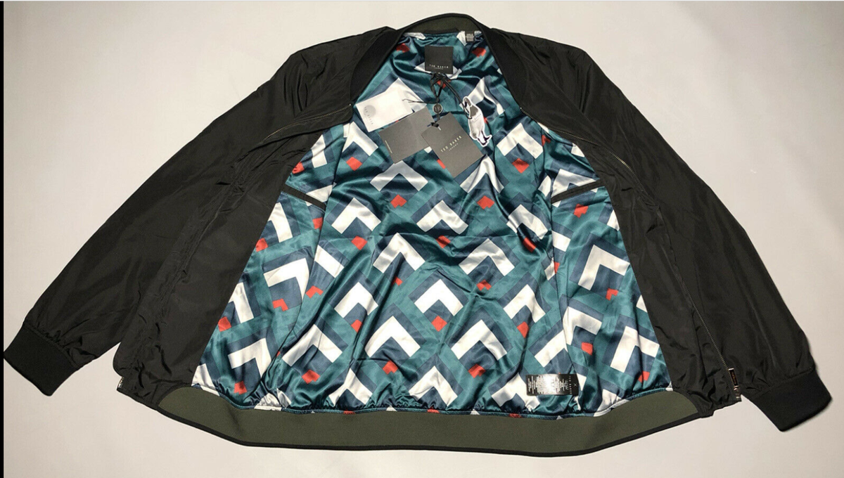 Ted Baker London Men's 'Spinnt' Black Harrington Bomber Jacket Sz