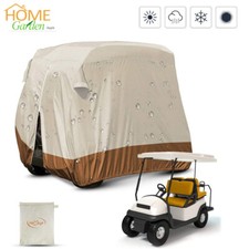 Waterproof Golf Cart Cover Zipper 4 Passenger EZ GO Club Car Yamaha Elastic Hem