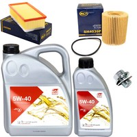 MotoröL Filter Set 5W-40 6 Liter + ÖLablassschraube FüR Toyota Corolla Verso 2.2