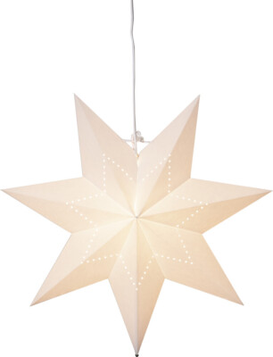 STAR Lysa Papier Advents Weihnachts Leucht Stern weiß mit E14 Fassung Ø 43 cm 