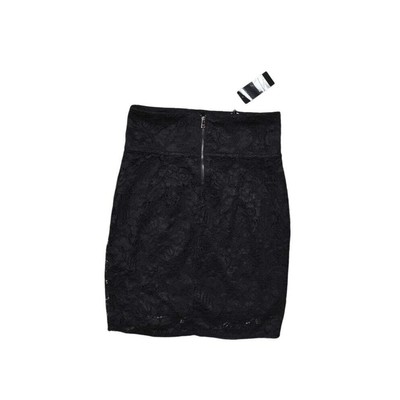 NEW Bebe Black Mini Skirt Size S NWT Polyester Ocelot Lace Mini Skirt