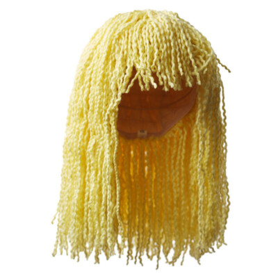 Set of 4 Antina's Yellow Crimped Yarn 12'' Doll Wigs
