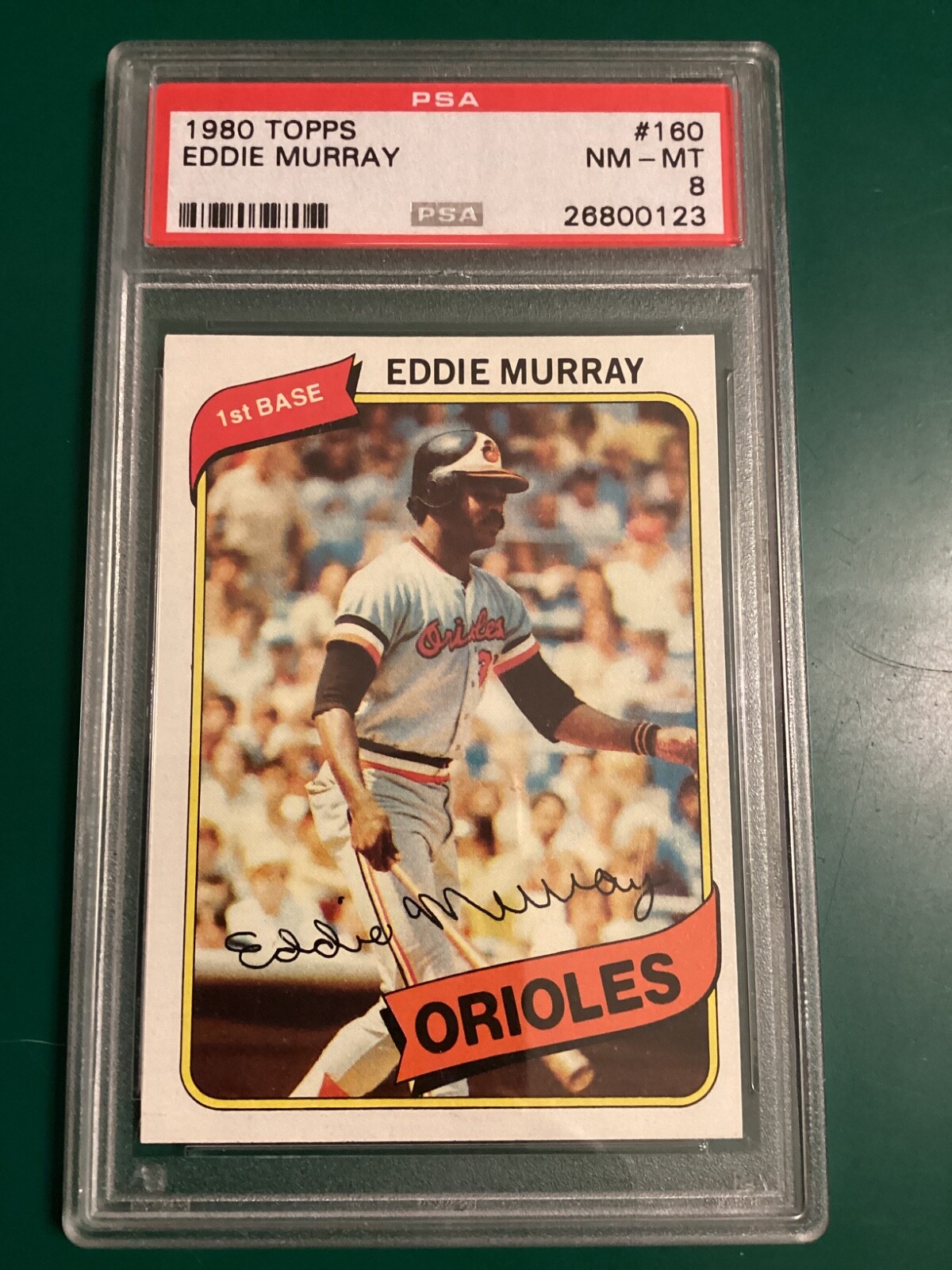 1980 Topps #160 - EDDIE MURRAY - PSA 8 - NM-MT Orioles HOF