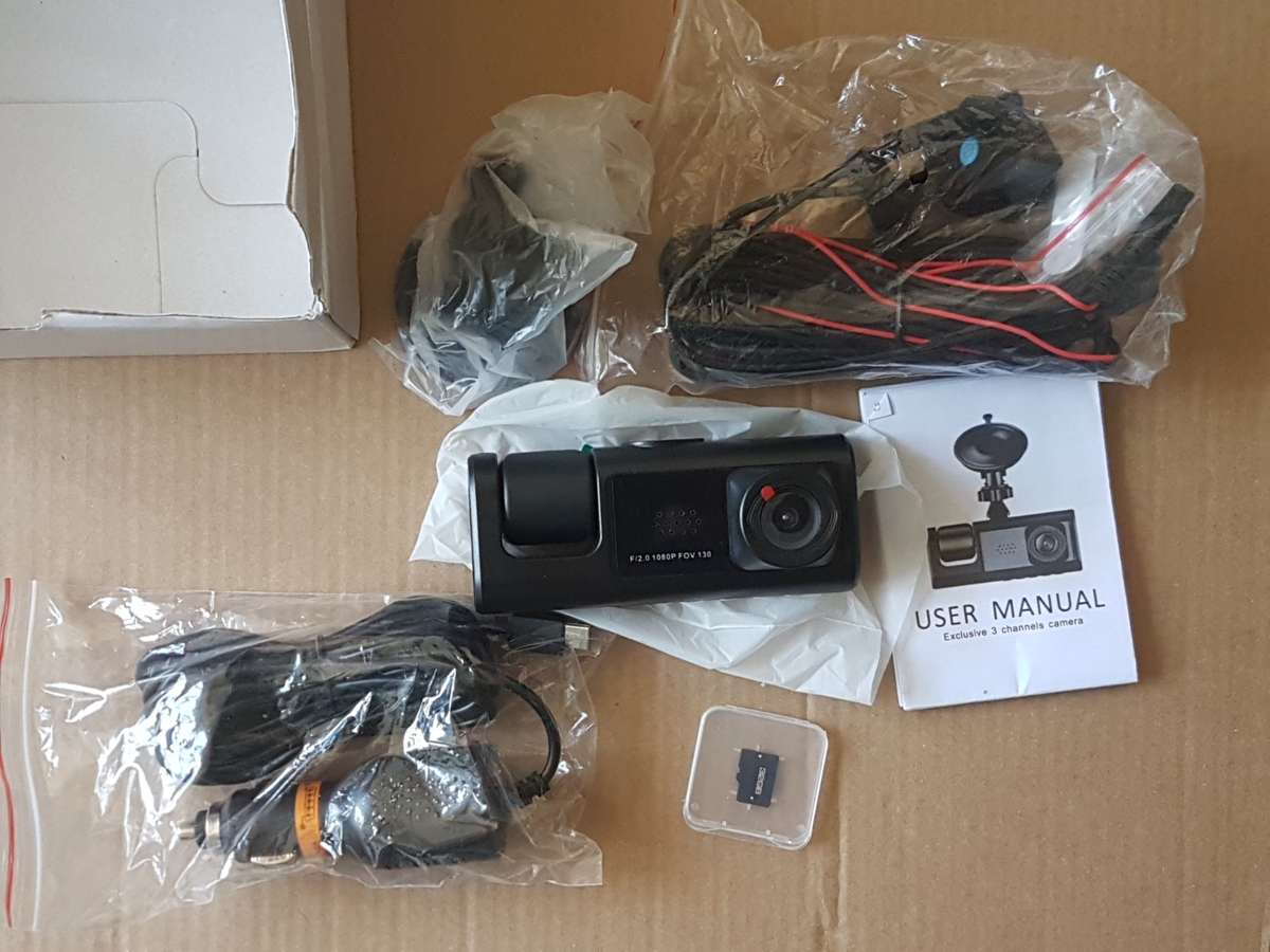 Black Box Traffic Recorder Dashcam HD 1296P Front & Rear Dual-lens