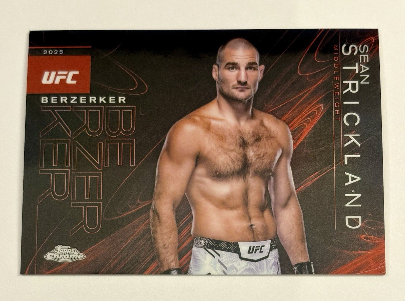 2025 Topps Chrome UFC Sean Strickland Berzerker SSP