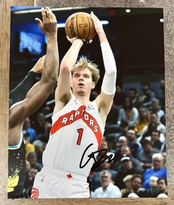 Gradey Dick Signed 8x10 Toronto Raptors Photo NBA Kansas Jayhawks 