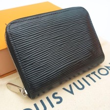 Louis Vuitton Zippy Coin Purse Epi Black Compact Wallet