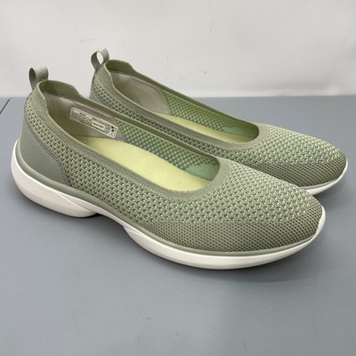 Vionic Kallie Loafers Shoes Walking Comfort Casual Knit Slip On Green Womens 7.5