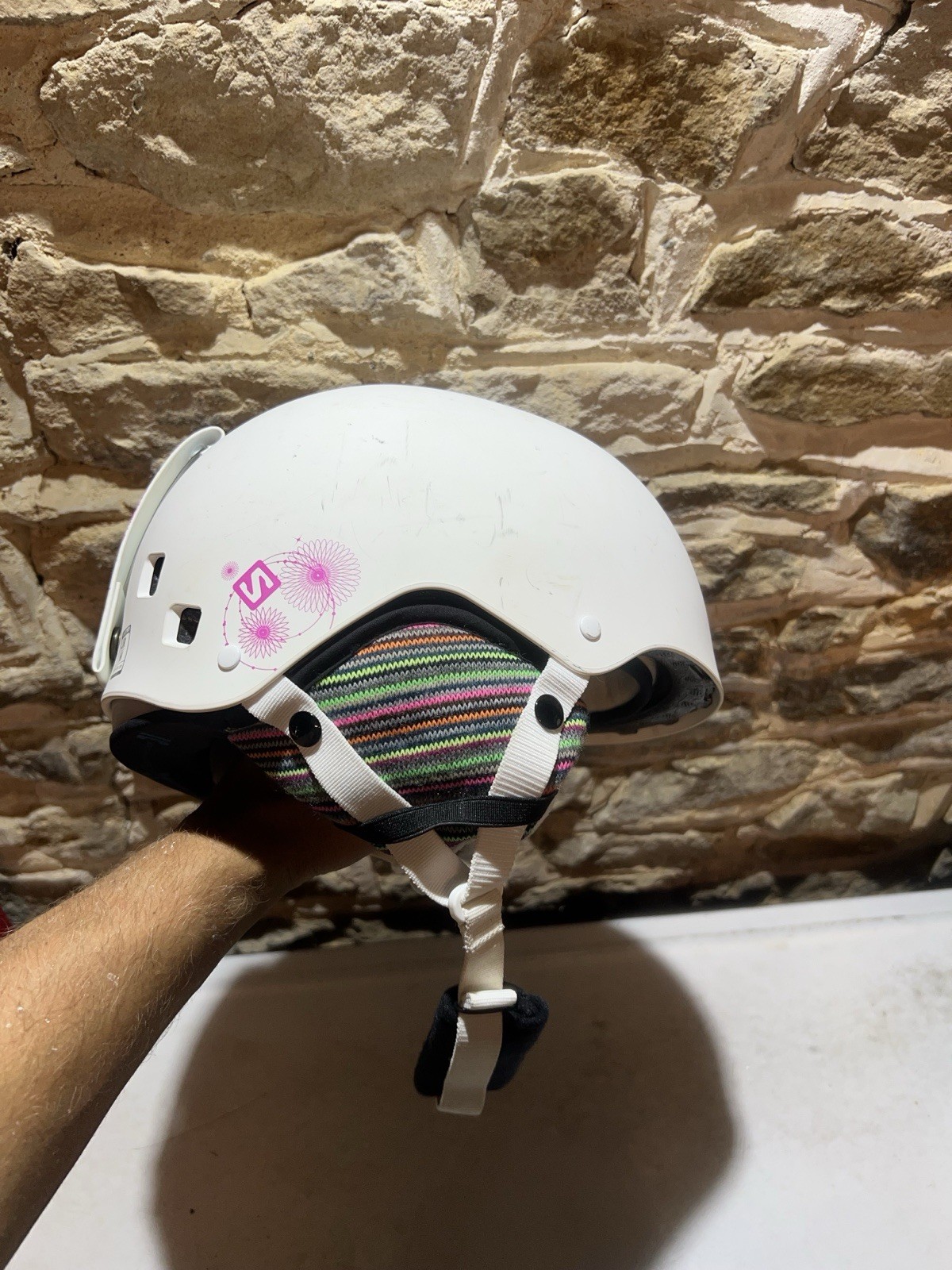 Bellissimo casco da sci Salomon Kiana donna ragazza bianco opaco taglia S M 55 58 cm