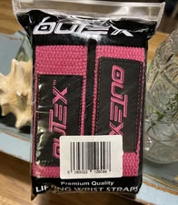 Outex Weight Lifting Wrist Straps 24 inches 100% Premium Cotton Pink Black Low$ 