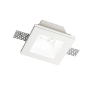 Gips-Einbauleuchte Samba Square, IP20, GU10, üBerstreichbar, Weiß, Reflektor 7 X