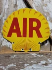 VINTAGE SHELL PORCELAIN SIGN OLD GAS STATION SERVICE GARAGE AIR PUMP MOTOR OIL