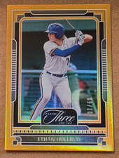 2025 Panini Three and Two 10 Ethan Holliday Holo Gold Parallel 9/10 Made Rockies