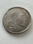 Indian Head Liberty Coin One Troy Ounce Buffalo On Back 0.999 Fine Silver