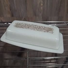 VTG Pyrex Butter Dish With Lid 72-B Woodland Floral Milk Glass Made in USA