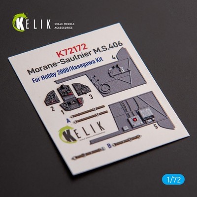 Morane-Saulnier M,S,406 3D Decals for Hobby 2000/Hasegawa model kit 1:72 K72172