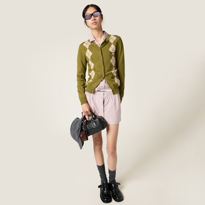 miu miu アイボリー ノースリーブニット &カーディガンイタリア製 Miu Miu Wool And Cashmere Sweater | Grey | FARFETCH