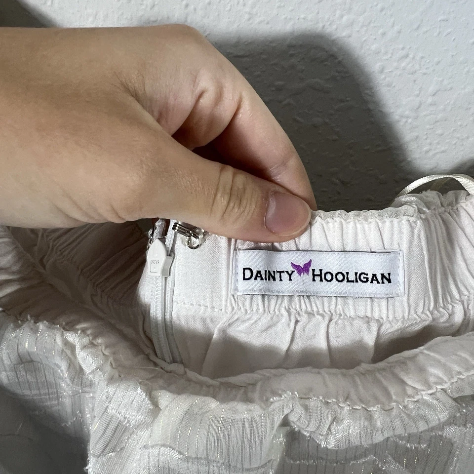 Blusa Delicada Hooligan Y2K Mujer Hombro Descubierto Marfil Hada Victoriana Mediana Foto 4 de 4