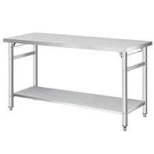 60" x 24" Stainless Steel Folding Table 920 LBS Commercial Foldable Prep Table