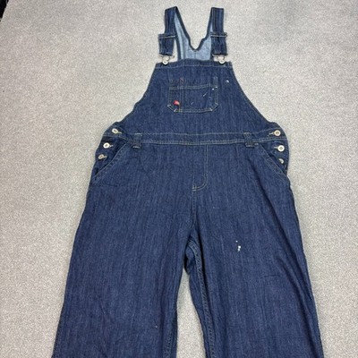 Dickies Latzhose Damen 36x32 blau Latzhose Workwear Denim Carpenter Lady