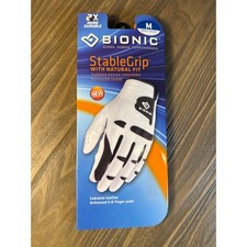 Bionic StableGrip Golf Glove Men's Medium White New Right Hand Cabretta Leather