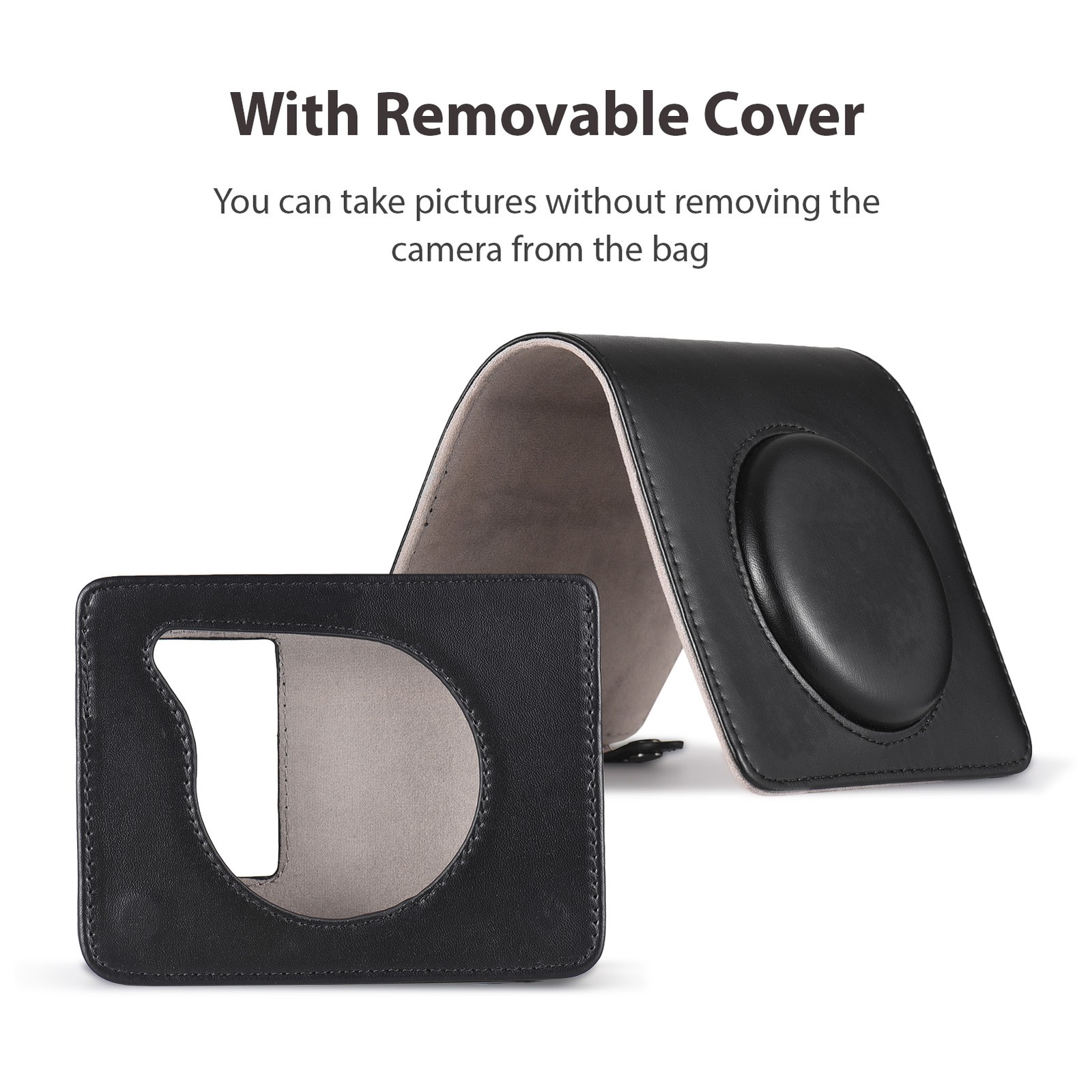 Portable Instant Camera Bag Camera Case Retro Style PU Leather Carrying Case KRI