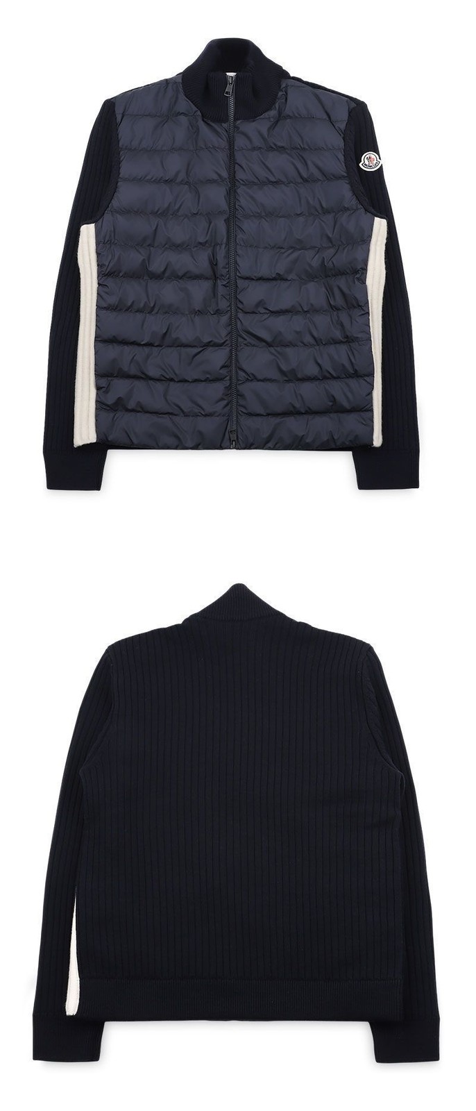 Moncler Men's Logo Patch Mixed Padding Zip-Up Jacket 152160774 thumbnail 3