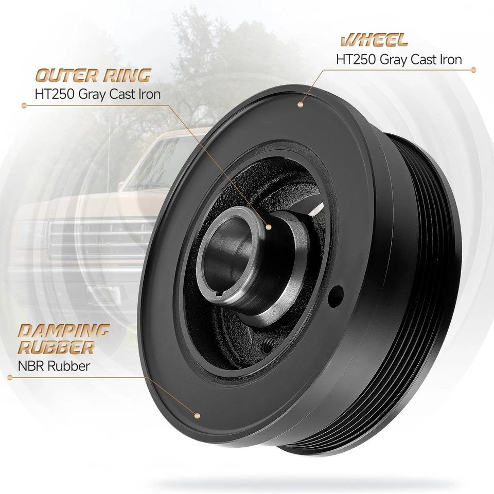 For 1987-1995 Ford E-150 Econoline F-150 F-250 F-350 Engine Harmonic Balancer - Image 3 of 4