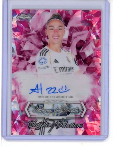 2025-26 TOPPS CHROME UEFA UWCL SAPPHIRE SELECTIONS AUTO ATHENEA DEL CASTILLO 1/1