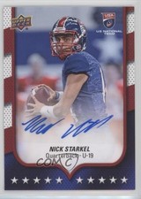 2016 Upper Deck USA Football USA U19 Auto Nick Starkel #14 Auto y5d