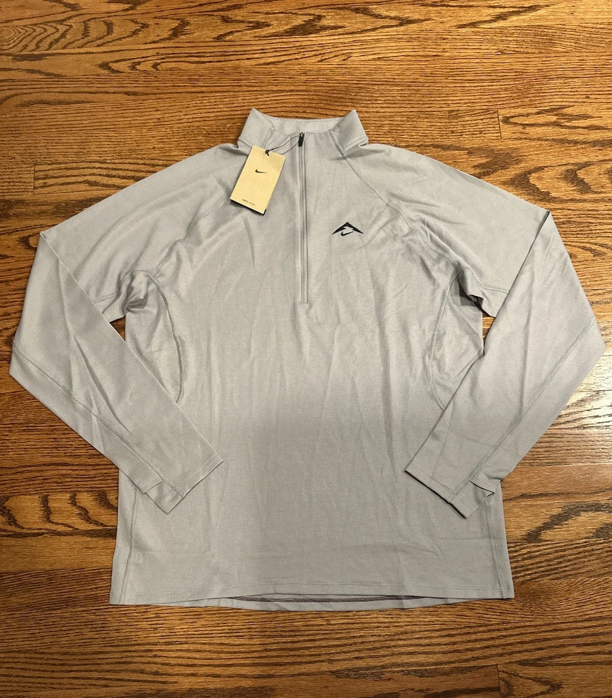Nike Trail Dri-FIT 1/2-Zip Mid Layer Running Top Mens Size Medium Grey FV9994078