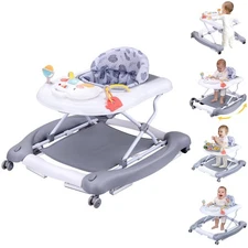 5 in 1 Foldable Baby Walker, Activity Baby Walker-Baby Bouncer, Rocker, Activ...