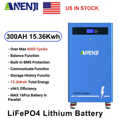 15KWh 48V 300Ah LiFePO4 Lithium Battery for Home Storage/Backup Power/Off-grid