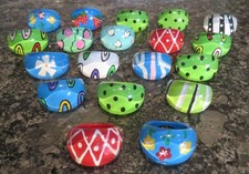 19 Resin Kids Rings Different Colours, Patterns Party Gifts/Christmas/Birthdays