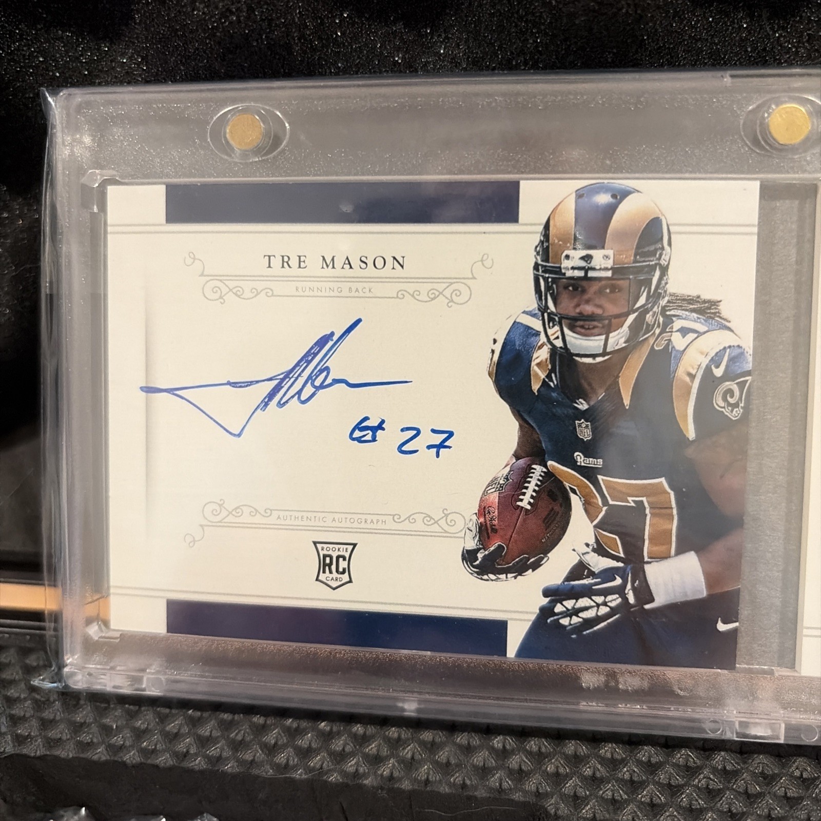 2014 National Treasures Tre Mason Rook Patch Auto Booklet 1/1 RC NIKE SWOoSH view 3
